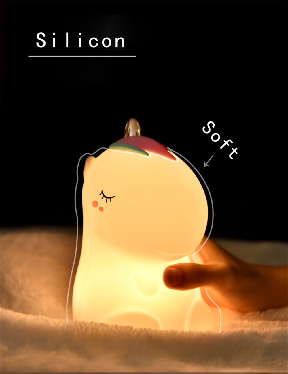 Rechargeable Colorful Unicorn Light