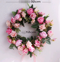 Realistic Silk Rose Wreath